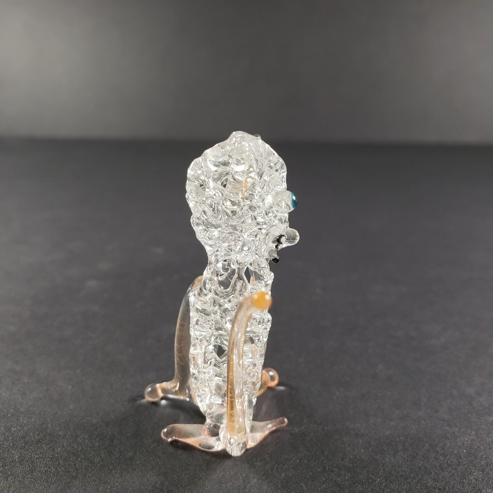 Vintage Whimsical Art Glass Cat Figurine 2" Very Delicate Unknown Brand Artist‎ - Picture 5 of 8